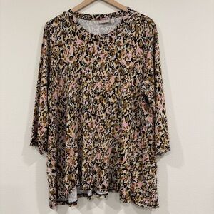 Logo by Lori Goldstein Tunic Top Pockets Stretch Comfort XL